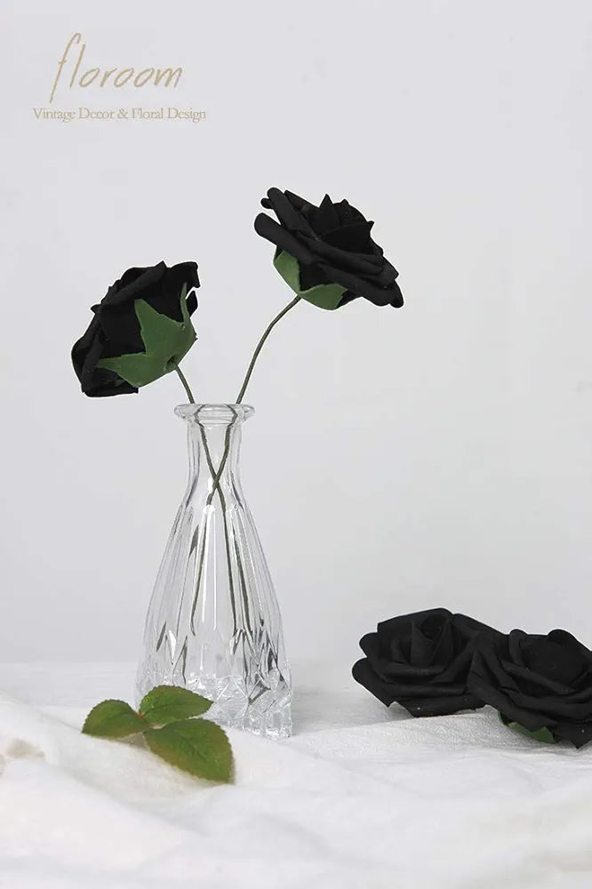 Artificial Flowers Roses 25pcs Real Looking Fake Roses w/Stem