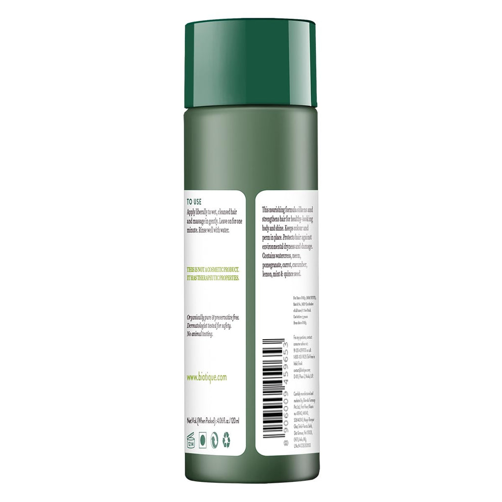 Biotique Bio Watercress Fresh Nourishing Conditioner, 120Ml, Dry, 1 Count