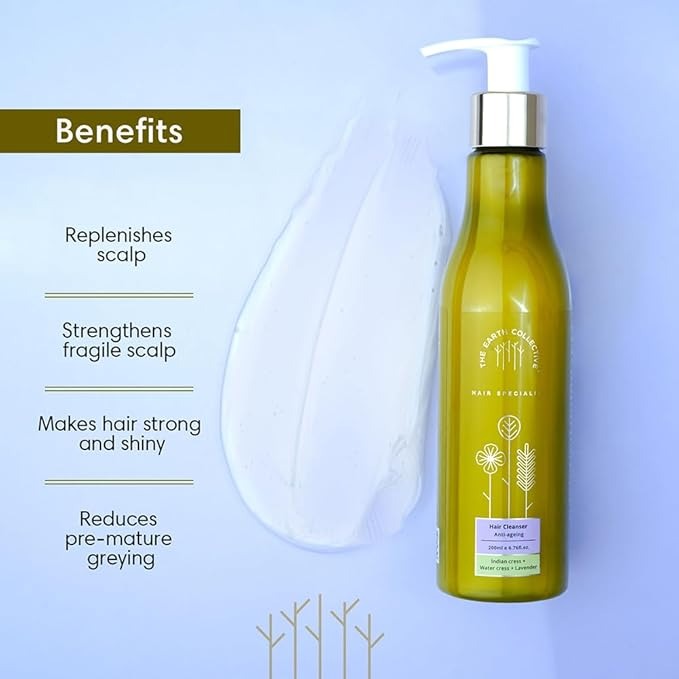 The Earth Collective Anti-Ageing Hair Cleanser for Dull Hair - 200 ml