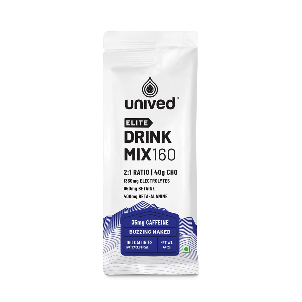 Unived Elite Drink Mix 160 | Isotonic Energy Drink | 2:1 Ratio & 40g Carbohydrates with Betaine & Beta-Alanine | Endurance Athletes Sports Drink