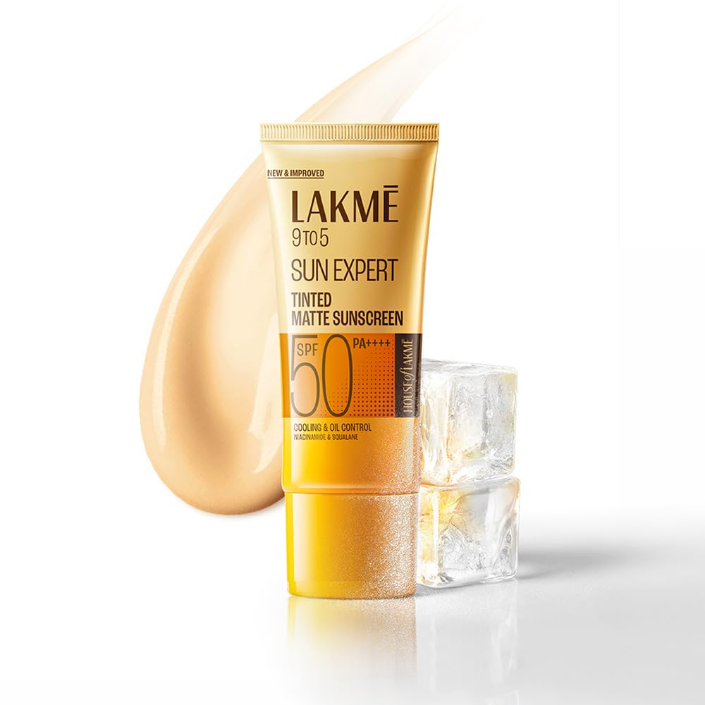 Lakme Sun Expert Tinted Sunscreen SPF 50 PA +++ | Broad spectrum UVA/B protection | Blue light protection | No White Cast | for all dry, oily, normal skin| Matte Finish | 50 ml