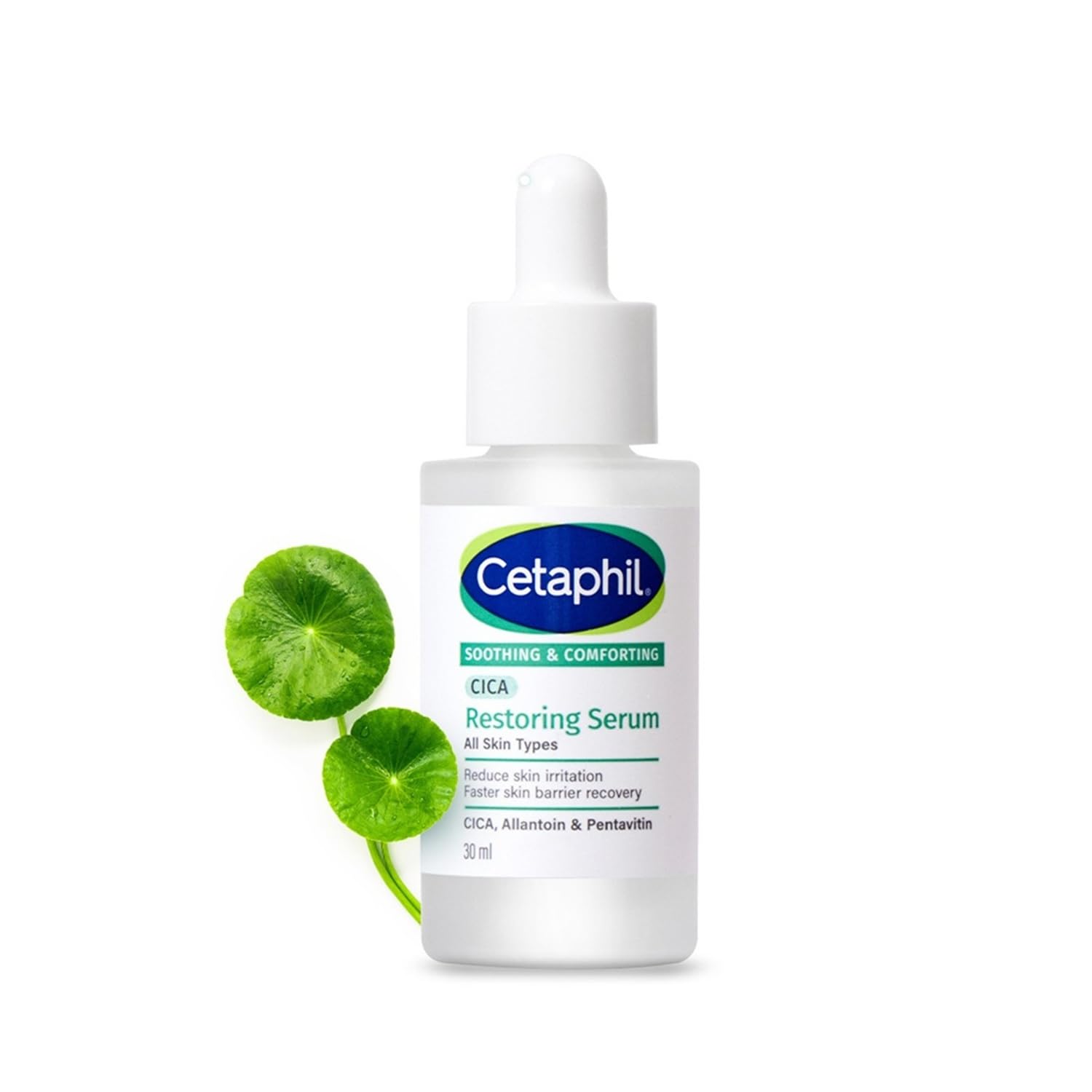 Cetaphil CICA Restoring Serum 30ml | 75% Faster Skin Barrier Recovery in 3 Days | Soothes Sensitive Skin | Improves Tone & Dullness | Fragrance-Free & Hypoallergenic