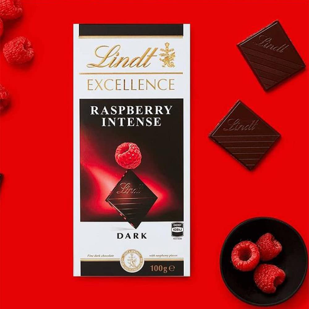 Lindt Excellence Raspberry Intense Dark Chocolate - 100 gms