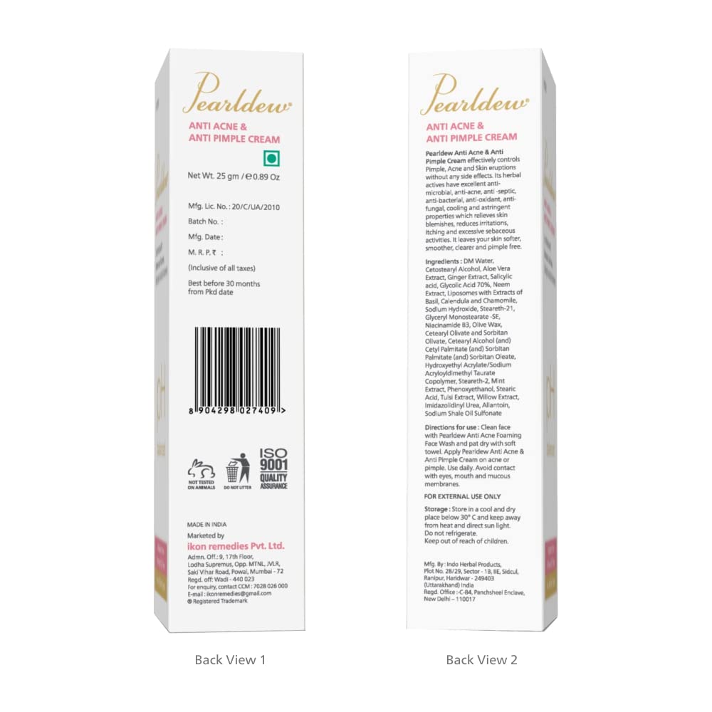 Pearldew Anti Acne & Anti Pimple Cream - 25 Gms