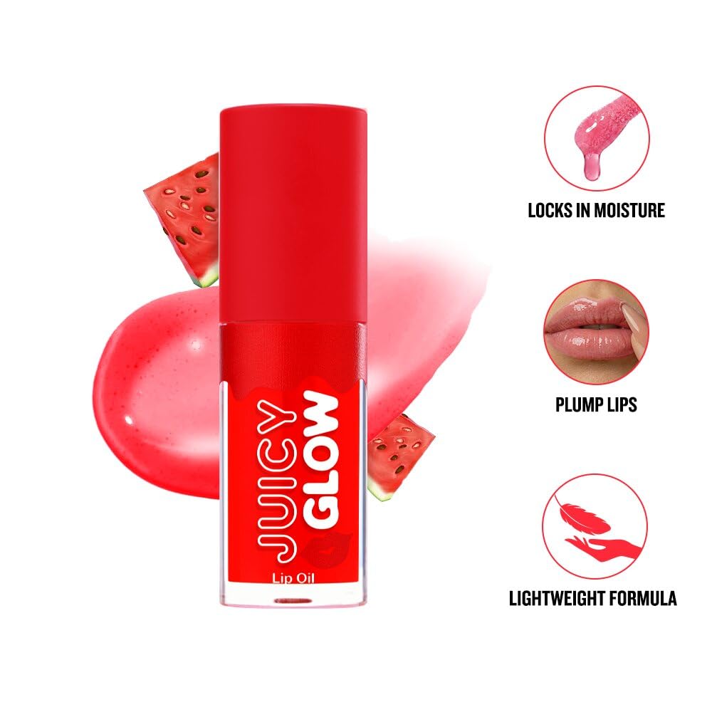 Daily Life Forever52 Juicy Glow Lip Oil â€“ Hydrating Tinted Lip Gloss, Plumping & Nourishing Formula | Non-Sticky, High Shine Gloss | Sheer Juicy Tint for Soft Lips (Sour Watermelon-03, Juicy Lip Glow) | Hydrating Lip Oil