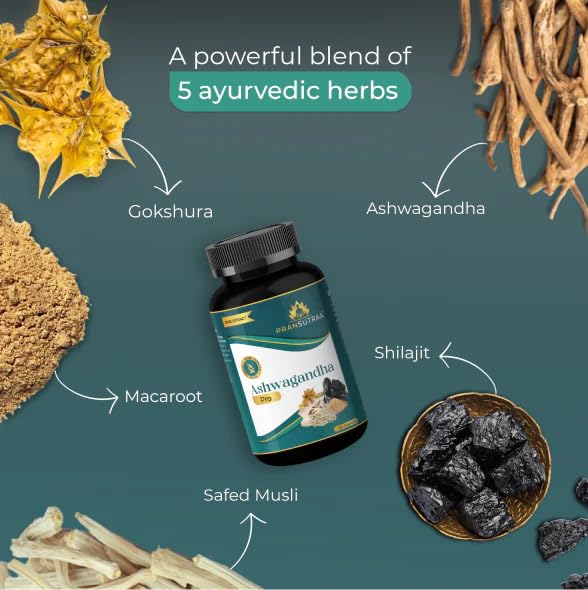 Pransutraa Ashwagandha Pro 60 Capsules 800mg - 60 caps