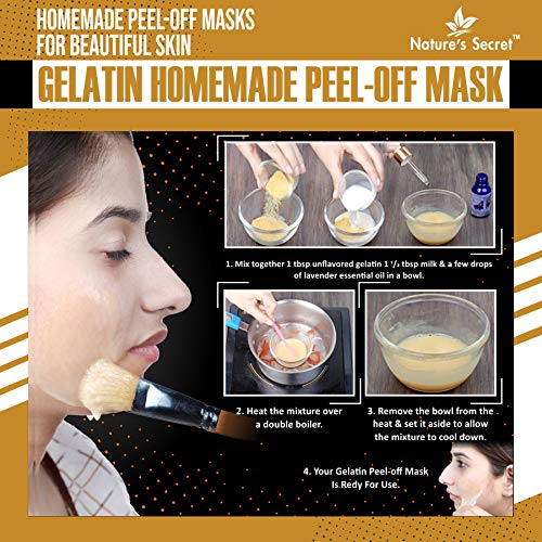 Nature's Secret Gelatine Powder |Size 450 Gm| 99% Protein | FSSAI Approved | Spl. for Making DIY Sweet & Jam, DIY Peel Off Mask, Blackheads & Whiteheads Remover | Effective for Joint Pain