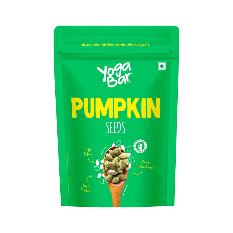 Yogabar Pumpkin Seeds Unroasted Rich in Protein and Fiber Superfood - Grade AAA - Pumpkin Seeds for Eating - Healthy Snacks for Weight Loss - Rich in Immunity Booster Anti-Oxidants.