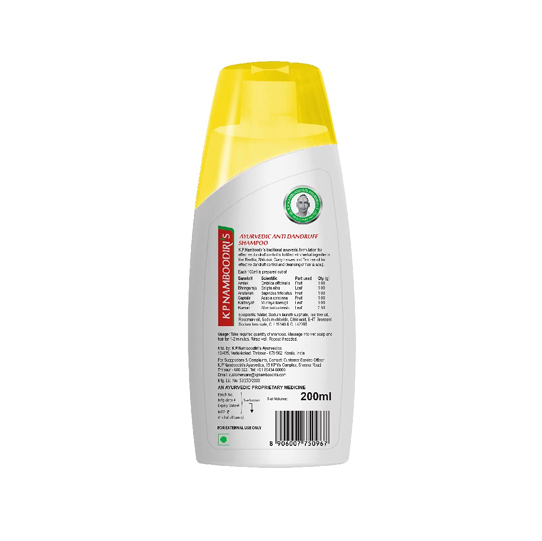 K.P. Namboodiri S Ayurvedic Anti Dandruff Shampoo - 200 ml (Pack of 2)