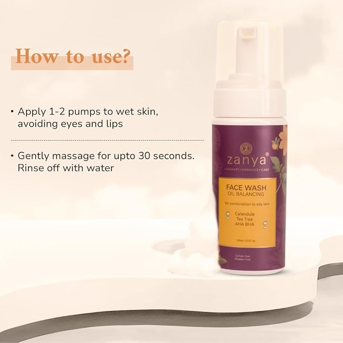Zanya Face Wash for Oily Skin & Acne-prone Skin – 150 Ml