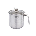 PrayLady Stainless Steel Milk Boiler with Glass Lid Hammered