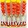 Artificial Marigold Fluffy Flowers Garlands Pack of 5 Orange Yellow Mix with Bell