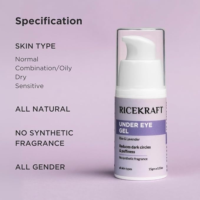 RiceKraft Under Eye Cream For Dark Circles - 15 gms