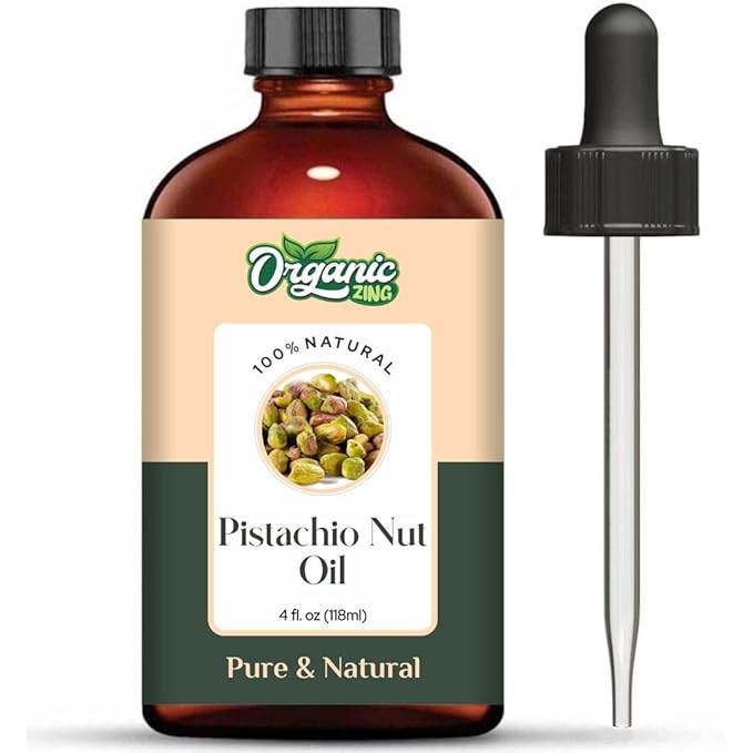 Organic Zing Pistachio Nut (Pistacia Vera) Oil | Essential Oil for Aroma, Skincare & Massage - 118 Ml