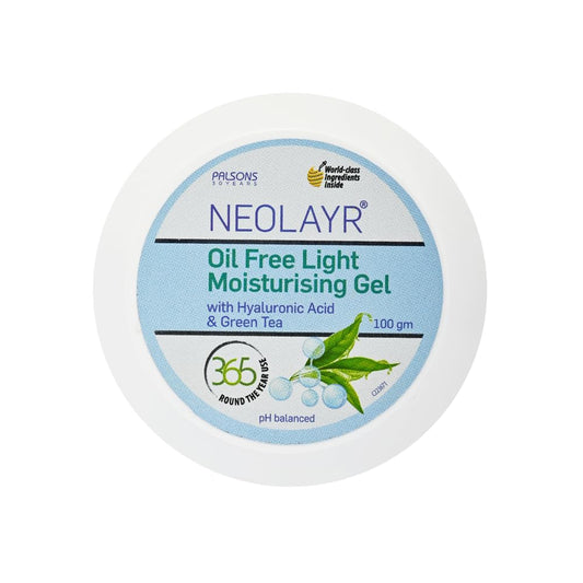 NEOLAYR Oil Free Light Moisturizing Gel | Hyaluronic Acid | Gives Skin an Oil Free Glow | Complete Skin Hydration in 60 Minutes | 100 GM