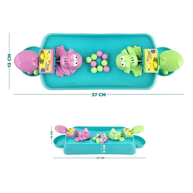 Wembley Hungry Frog Indoor Game for Kids Family Board Game 2 Player 16 Beans