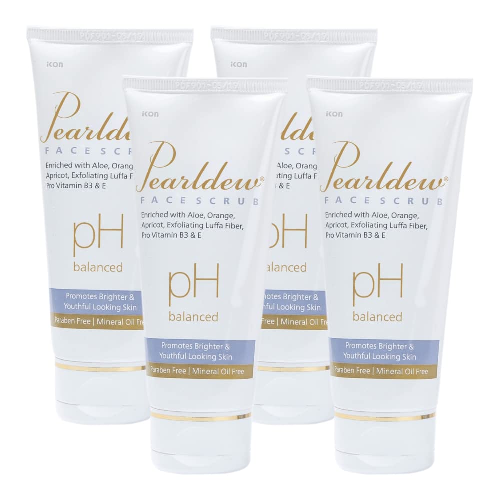 Pearldew Face Scrub Tan Removal Exfoliating Scrub - 100 Gms | Pack of 4