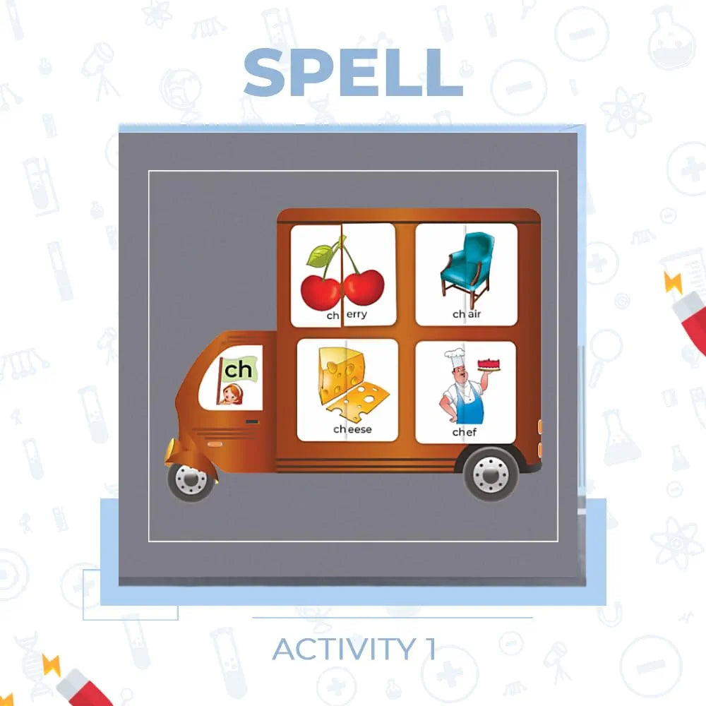 Pelikas Toyz Magnetic Phonics Kit for Kids, Montessori Toys for 4 to 6 Year Old, Gift for Boys Girls - Magnalogix Phonics on The Go !
