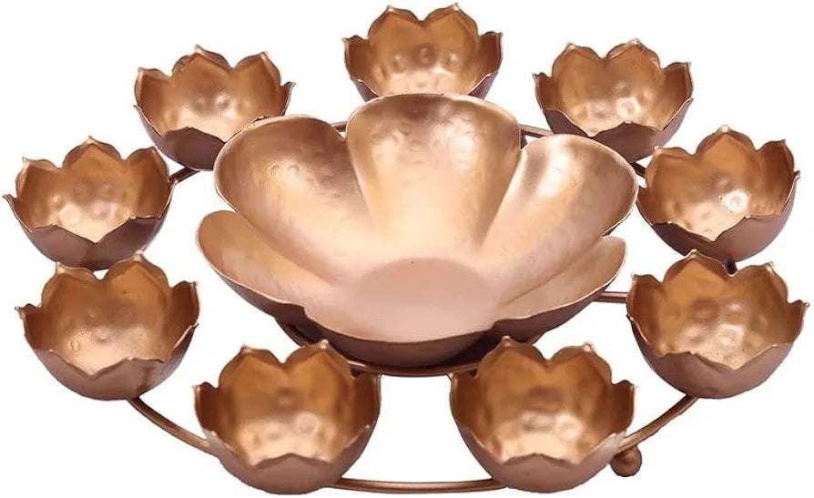 The Purple Tree Beautiful Handcrafted Rangoli Urli Bowl for Floating Flowers and Tea Light Candles Rangoli Urli