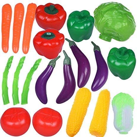 Tickles Bag of Vegetables Pretend Play Food Realistic Kitchen Playset for Kids 20 Pieces