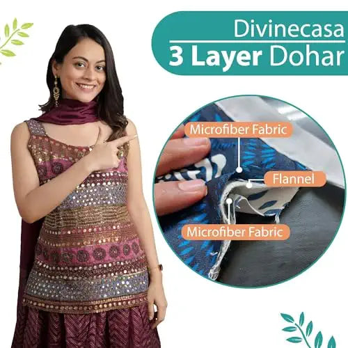 Divine Casa 120 GSM Microfiber Single Kids Dohar Soft & Lightweight Throw Blanket Abstract Pattern Colour Acid Lime