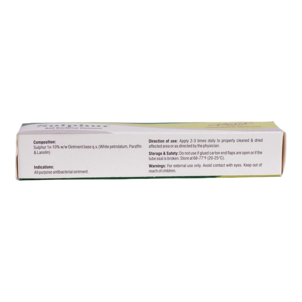 25g Homeopathic Sulphur Ointment | Ointment for Dark Spot, Acne Marks, and Tan Removal | Multipurpose Cream | - (Pack of 1)