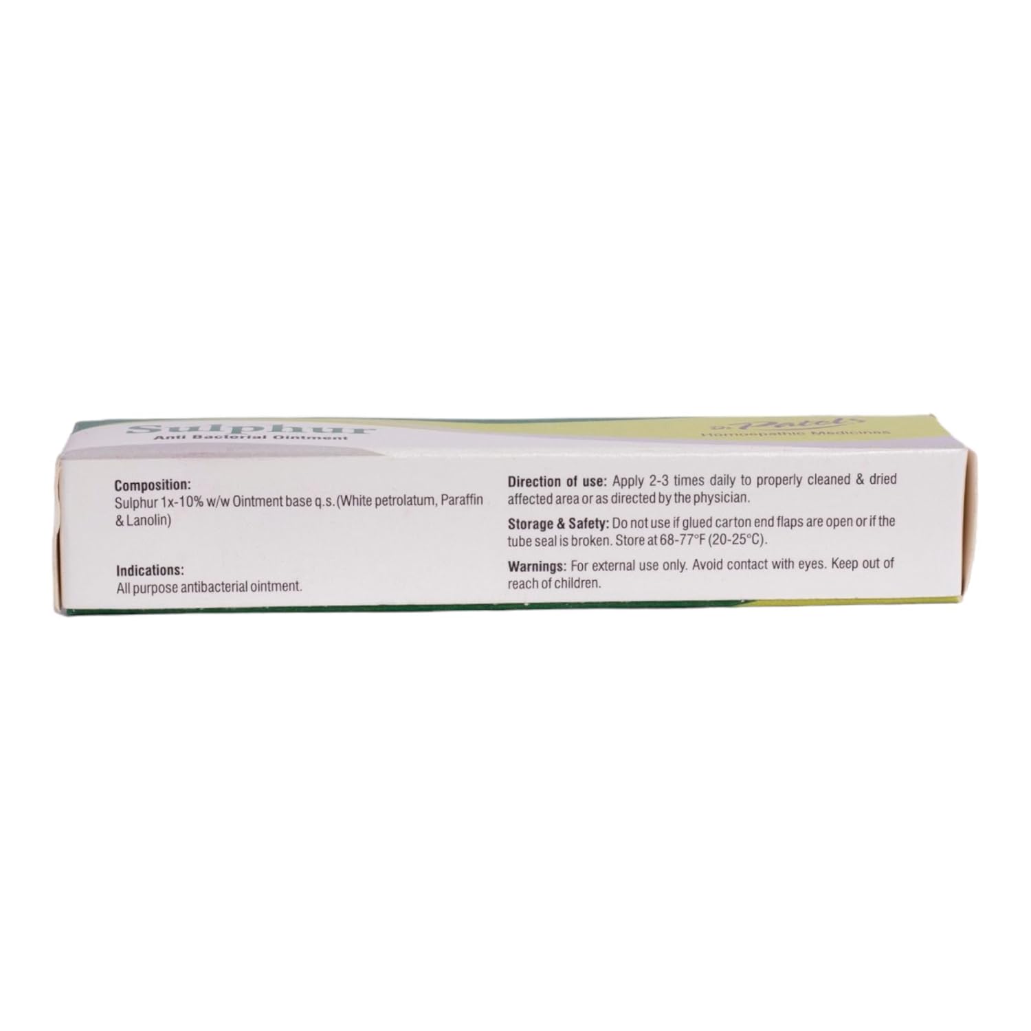 25g Homeopathic Sulphur Ointment | Ointment for Dark Spot, Acne Marks, and Tan Removal | Multipurpose Cream | - (Pack of 1)