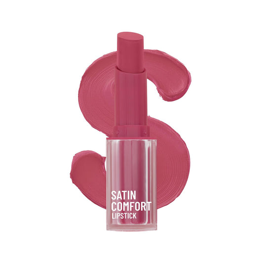 Swiss Beauty Satin Comfort Lipstick | Ultra-Hydrating | Highly Pigmented | Smooth Glide | Satin Matte Finish | One-Swipe Application | Shade- 2 Prime Rose, 3gm