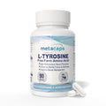 MetaCaps Pure L-Tyrosine 500mg – 90 Veg Capsules | High-Potency Amino Acid for Brain Support | Enhances Focus, Mental Clarity & Alertness | Stress Management & Mood Balance | Non-GMO & Vegan