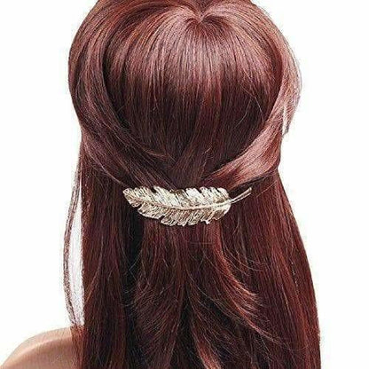 Party Wear & Stylish Metallic Leafy Hair Clip