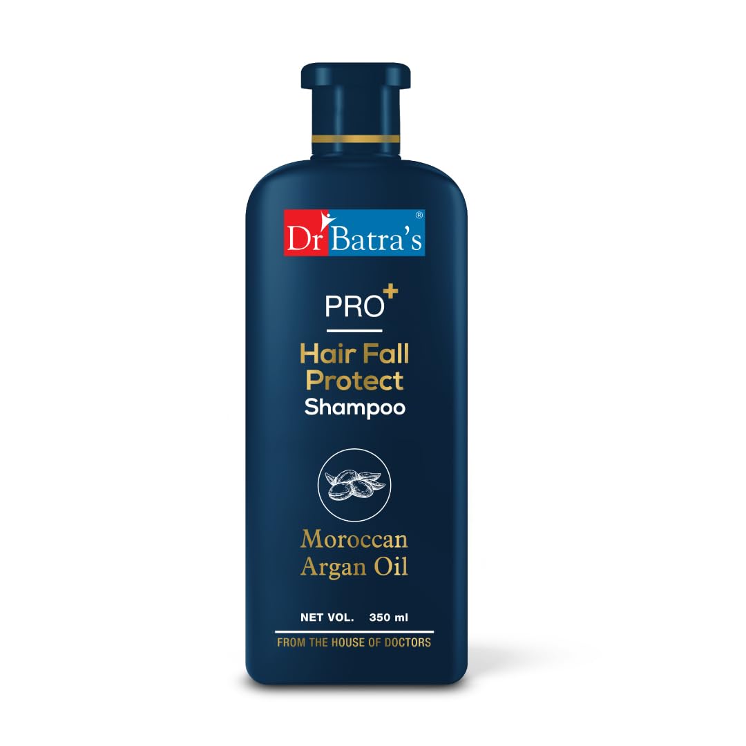 Dr Batra's PRO+ Hair Fall Protect Shampoo-350 ml | Sulphate Free Moroccan Argan Oil Shampoo for Men & Women