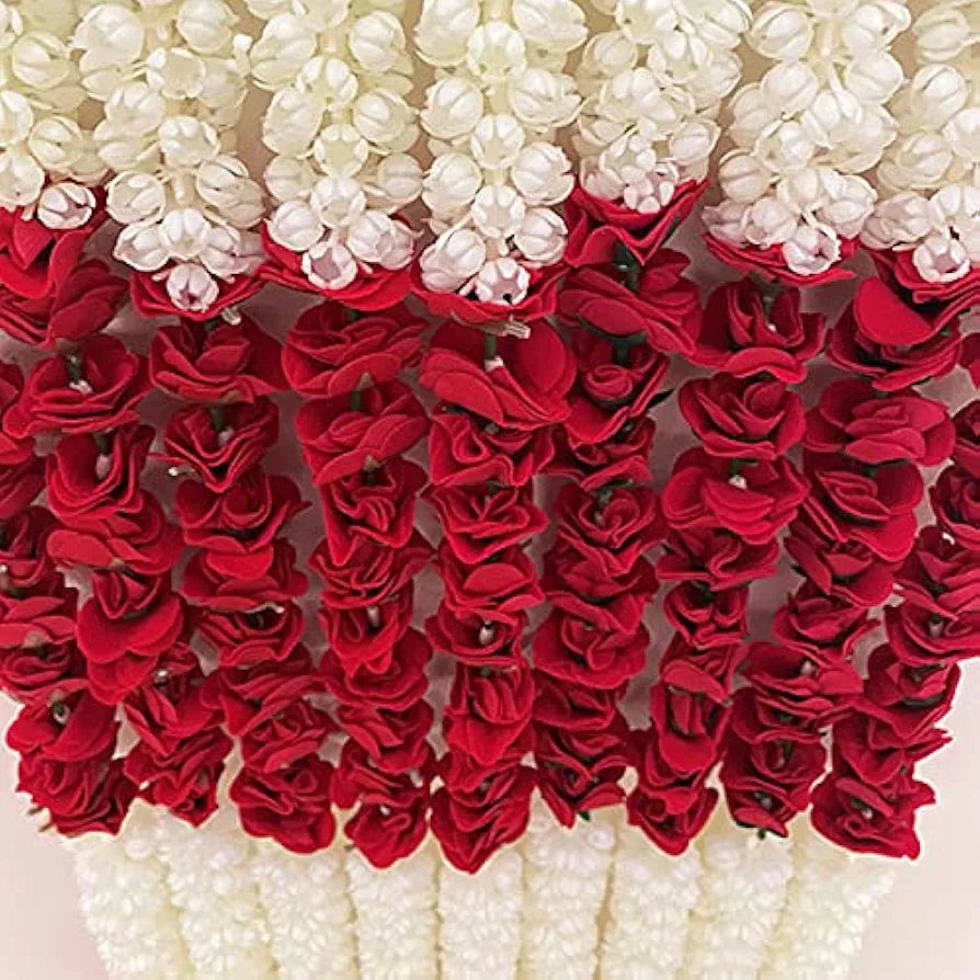 Set Of 4 Garlands 5Ft Long With 32 Roses In Each String 155 CM