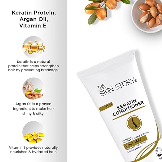 The Skin Story Keratin Conditioner For Smooth Dry Frizzy Hair  - 100 gms
