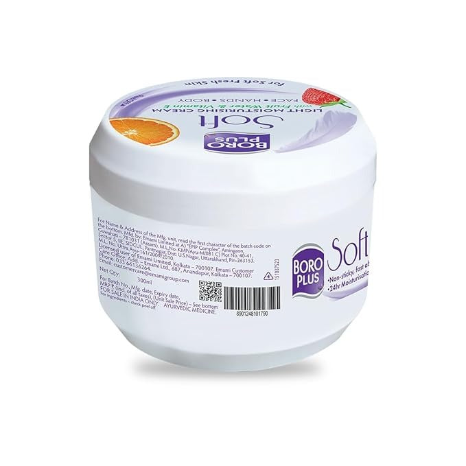 BoroPlus Soft Light Moisturising Cream Light & Non-sticky - 300 gms
