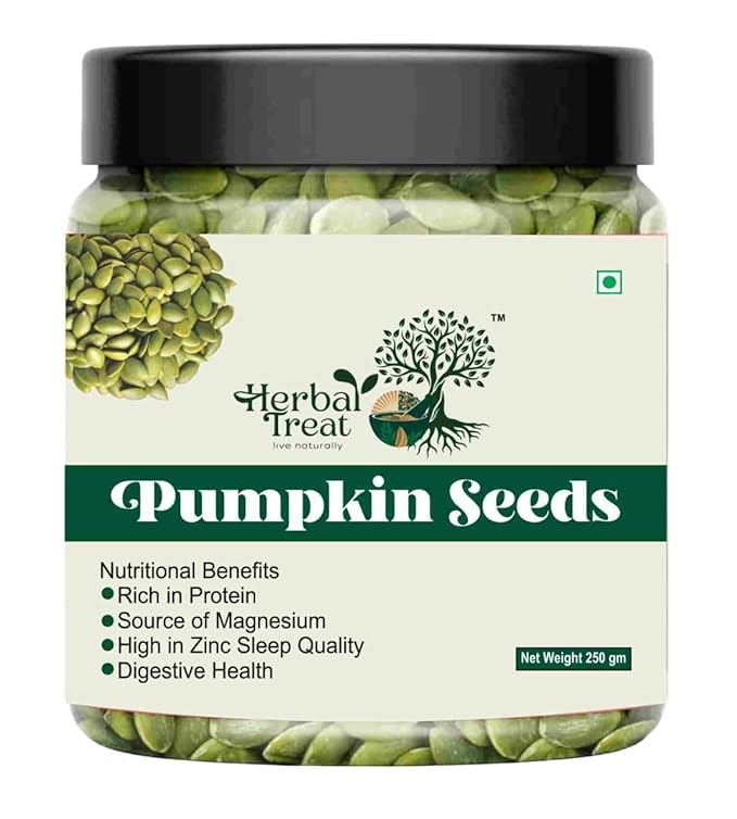 Herbal Treat Pumpkin Seeds | Crunchy, Nutritious Superfood Snack | Packed with Protein & Healthy Fats | Perfect for Snacking, Baking & Topping Meals (Pumpkin Seeds)