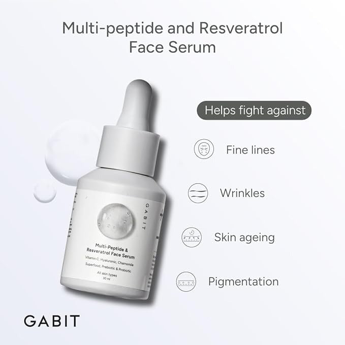 Gabit Multi-Peptide & Resveratrol Pro-ageing Serum - 30 ml