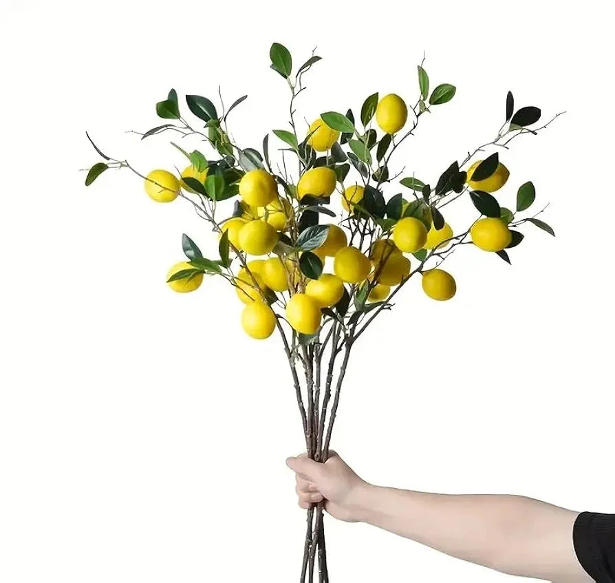 Artificial Fake Plant Flowers Artificial Cotton Stems Pack of 6