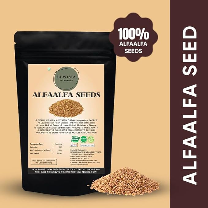 Lewisia In Organics Alfaalfa Seed - 180 gms