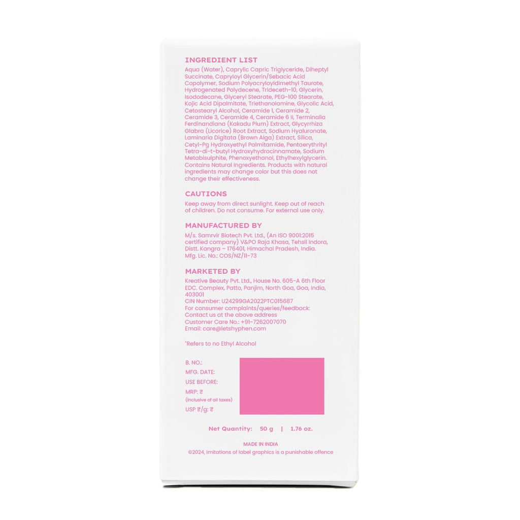Hyphen Advanced De-Pigmentation Serum For Hyperpigmentation, Melasma, Dark Spots & Scars With 2% Kojic Acid | Visibly Brightens & Even Tones Skin | Serum For Women & Men - 30ml