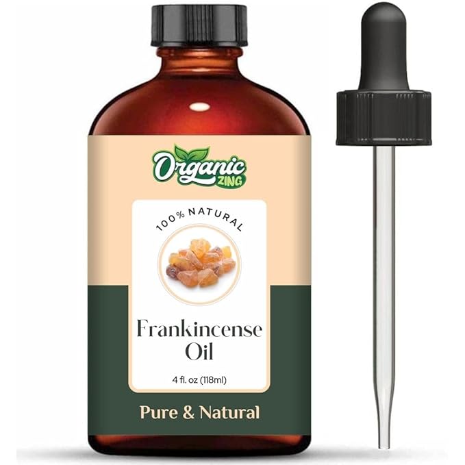 Organic Zing Frankincense Essential Oil for Skin, Face, Hair Care & Aromatherapy - 118 Ml