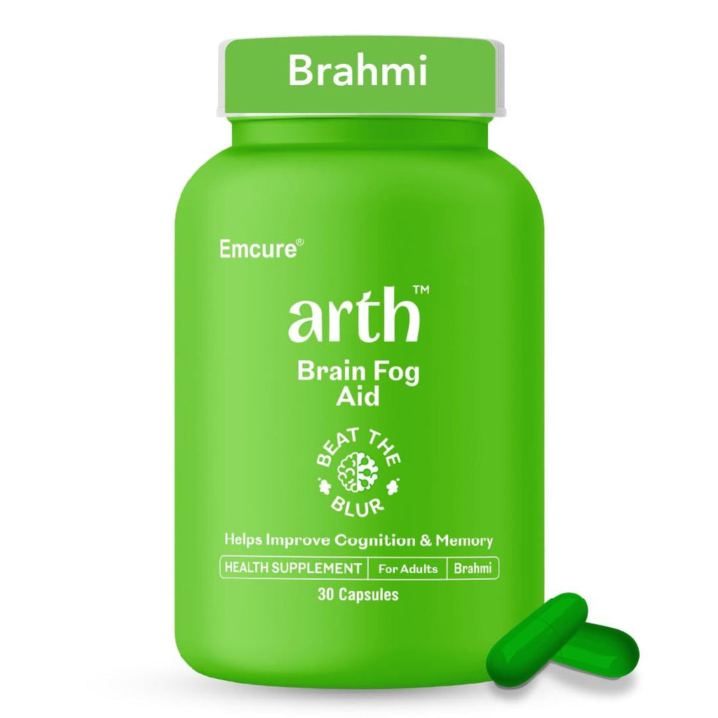 Arth Brahmi & Sleep Support Combo for Men & Women | Focus in Day, Deep Sleep at Night | Brahmi 30 Capsules for Memory, Focus & Mental Clarity + Melatonin 30 Sleep Gummies for Deep Sleep & Relaxation