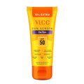VLCC All Skin De-Tan SPF 50 PA+++ Sunscreen Gel Crème - 100g + 10g Extra | With Cucumber, Carrot, and Saxifraga Extracts | Enhances Glow, Protects from UVA, UVB Rays, and Help Reduce Dark Patches.