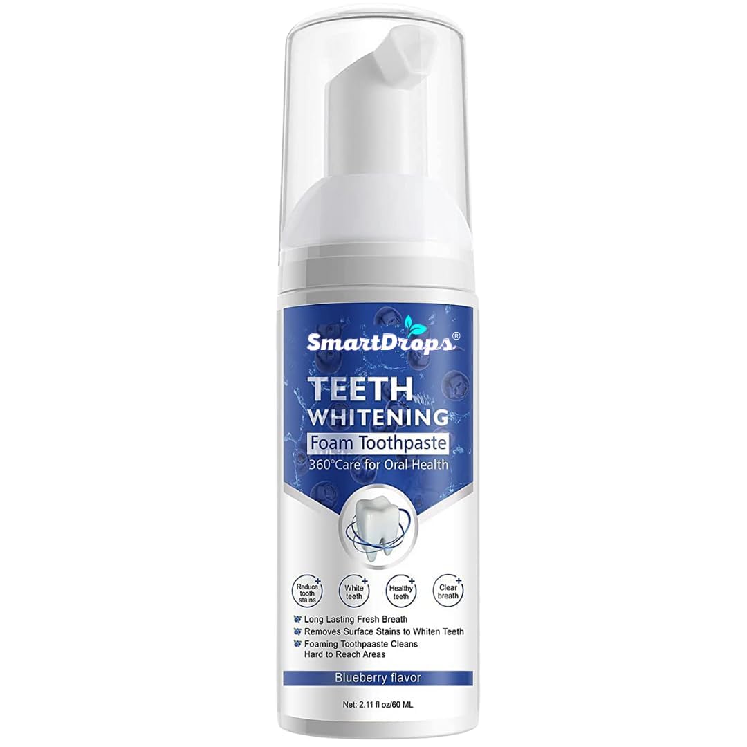 Smartdrops Teeth Whitening Mousse Foam Toothpaste Cleaning Gums Freshen Breath 60ml