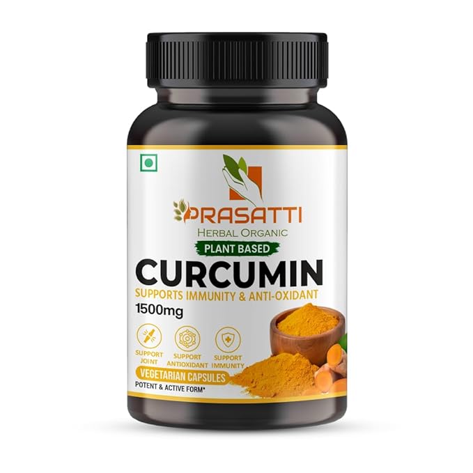 Prasatti Herbal Organic Curcumin Capsule - 90 Veg Caps