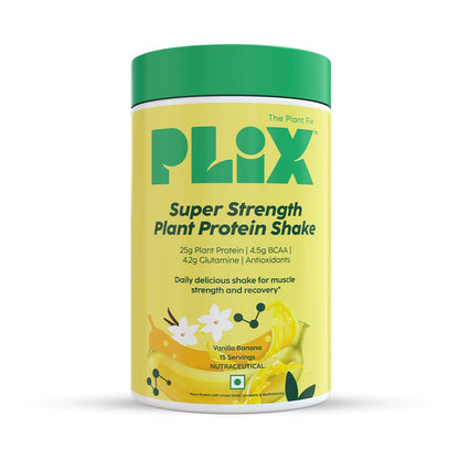 Plix Strength 25G Plant Protein Powder - Premium Plant-Based Protein for Fitness & Wellness, 500g
