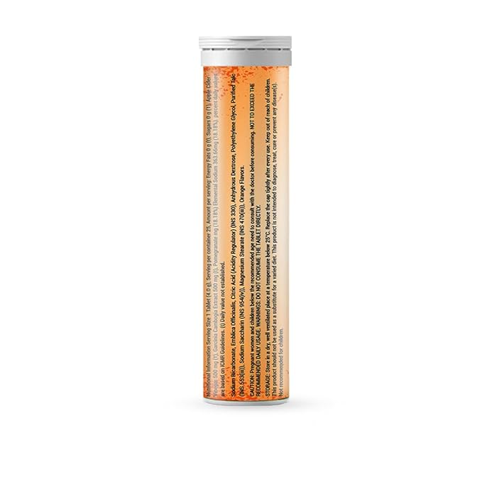 Prasatti Herbal Organic Vitamin C 20 Effervescent Tablets Orange Flavor - 20 tabs