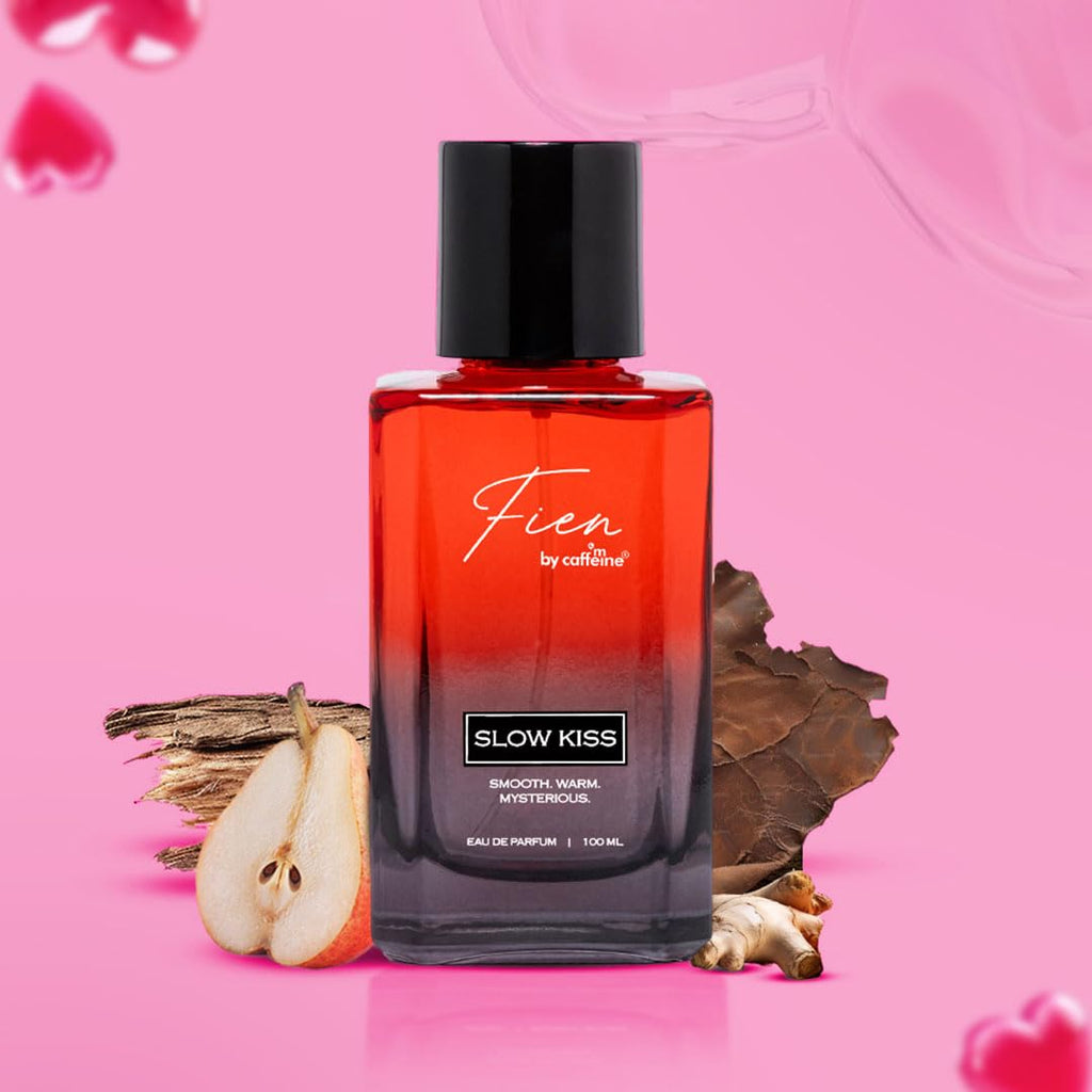FIEN Perfume Slow Kiss Perfume for Men | Aromatic Fresh | 12 Hrs Long Lasting Eau De Parfum with Cannabis, Sage & Musk | Fien by mCaffeine Solid Perfume for Men | Valentine Premium & Luxurious Perfume for Every Occasion - 100ml