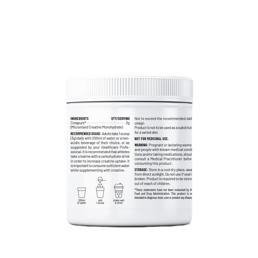 Unived Certified German Creapure | Micronised Creatine Monohydrate | Single Ingredient, Flavorless & Caffeine Free | 3g Per Serving. 83 servings, 250g Jar