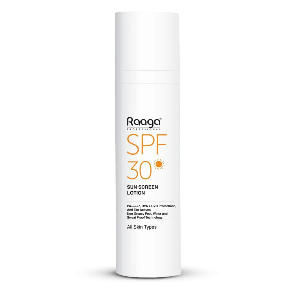 Raaga Professional SPF 30 Sunscreen Lotion | PA++++, UVA + UVB Protection, Anti Tan Activities, Non-Greasy Feel, Water and Sweat Proof Technology (55 ml)
