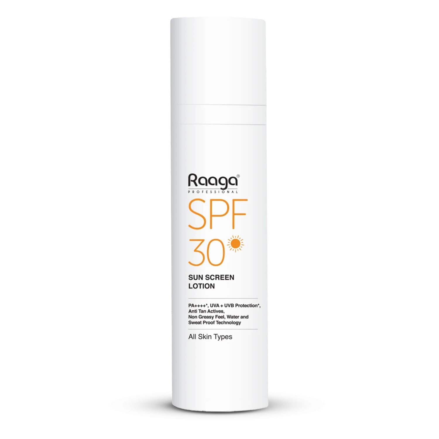 Raaga Professional SPF 30 Sunscreen Lotion | PA++++, UVA + UVB Protection, Anti Tan Activities, Non-Greasy Feel, Water and Sweat Proof Technology (55 ml)